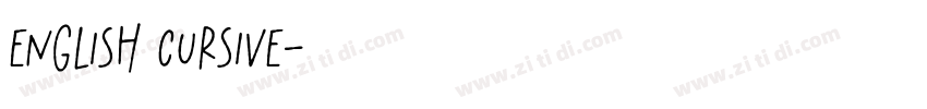 English Cursive字体转换